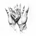 the creation hands Michelangelo  tattoo design idea