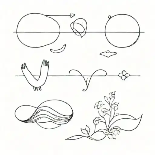 i want a minimal correspondence tatto for both part of my under belly part of my body tattoo design idea