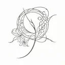 word of ruthless for v line tattoo design idea