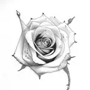 Depeche Mode rose  tattoo design idea