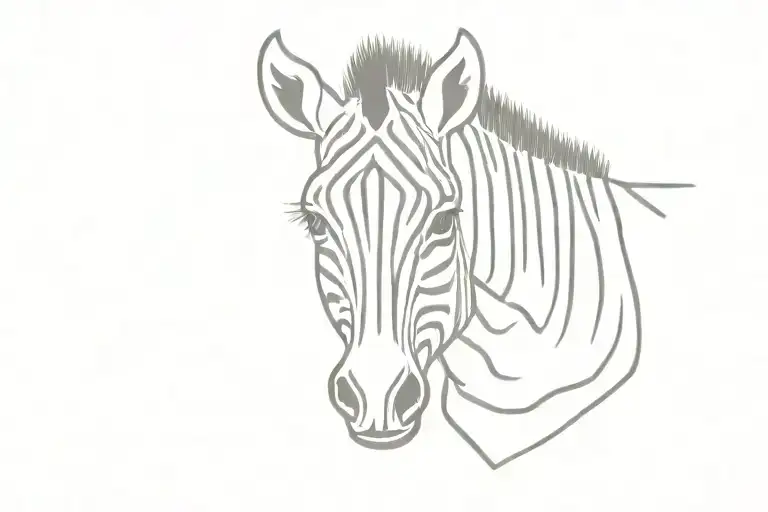 zombie zebra tattoo design idea