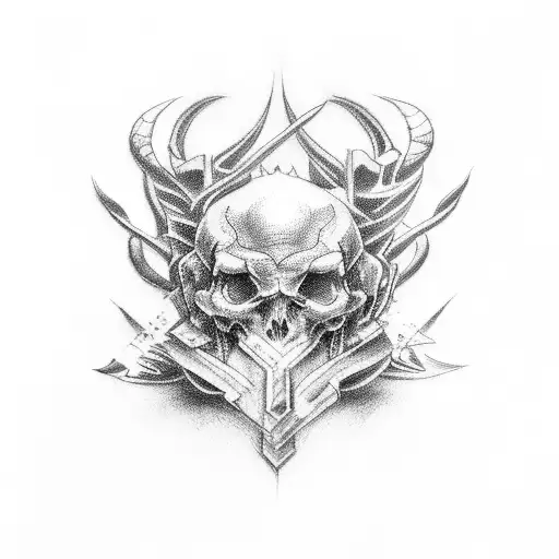 gods of the underworld tattoo design idea