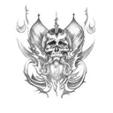 a tattoo design with all the gods of the underworld from every religion tattoo design idea