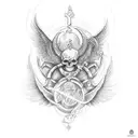 a tattoo design with all the gods of the underworld from every religion tattoo design idea