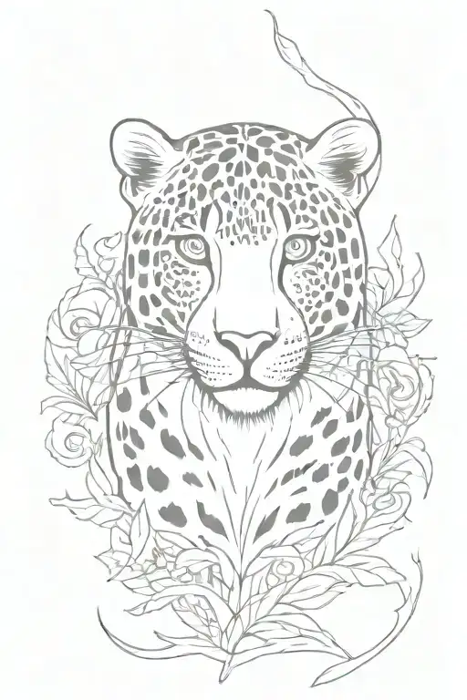 leopard print tattoo design idea