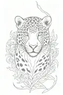 leopard print tattoo design idea