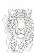 leopard print tattoo design idea