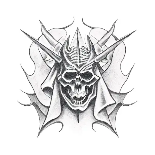 satanic  tattoo design idea