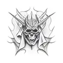 satanic  tattoo design idea