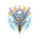 satanic  tattoo design idea