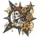 figure made of stars tattoo design idea