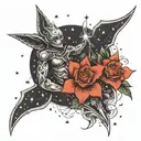 figure made of stars tattoo design idea