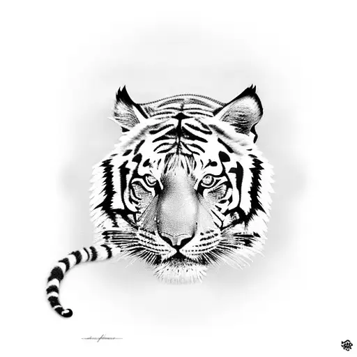 full arm with Ouro Bouros, tiger, palm tree, money and littlebug tattoo design idea