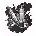 tesla coil tattoo design idea