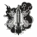 tesla coil tattoo design idea