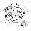 Hedonism and astrophysics tattoo design idea