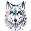 wolf witcher for girl tattoo design idea