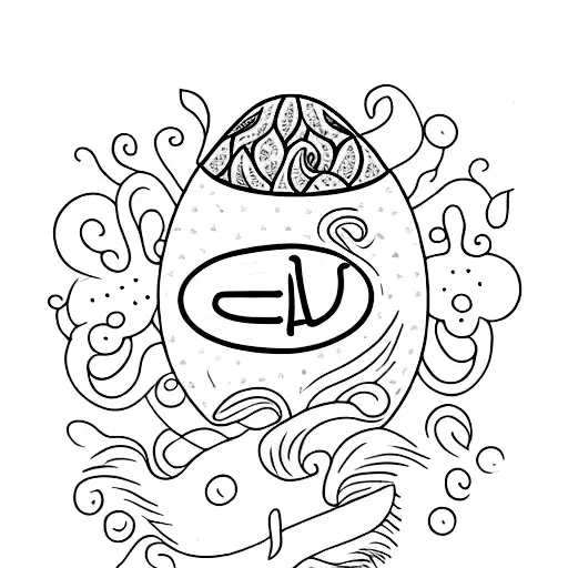 fine line avocado with the word growth in cursive tattoo design idea