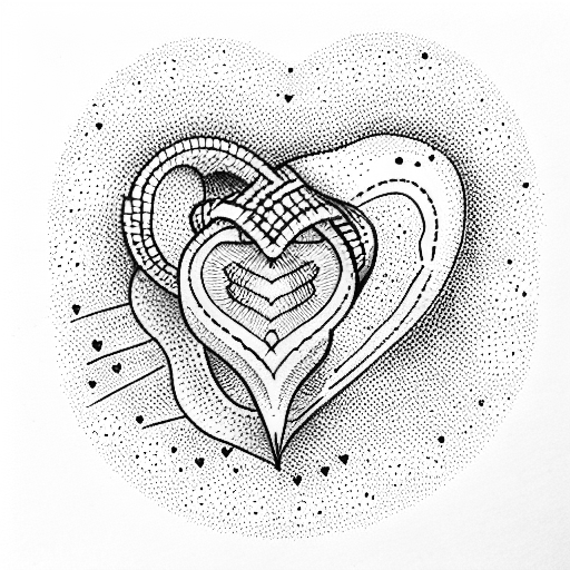 Heart tattoo design idea