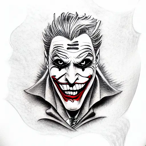 Joker in card tattoo design idea