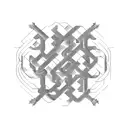 Pipes That Create A Maze With A white circle in the middle tattoo design idea