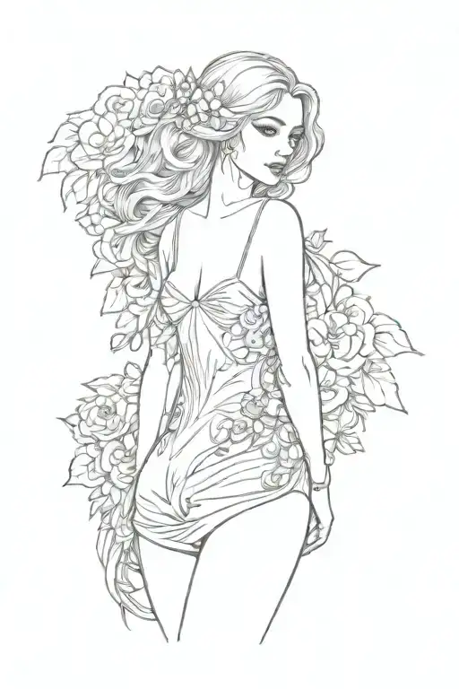full body Aphrodite realistic sexy girl shoulder tattoo tattoo design idea
