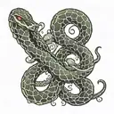 two headed dead snake   tattoo design idea
