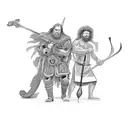 david and goliath tattoo design idea