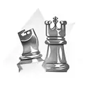 chess piece with black belt tattoo design idea
