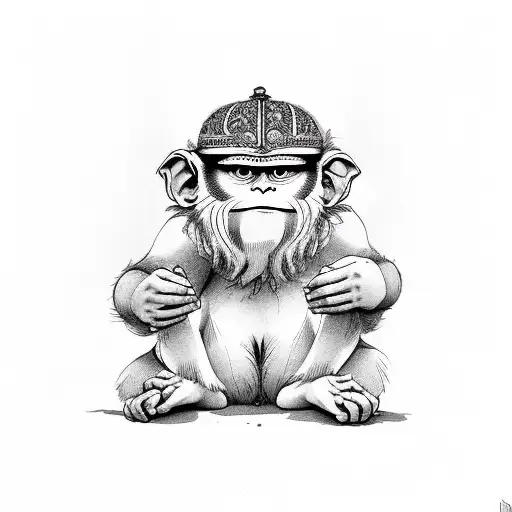 three wise monkeys tattoo design idea