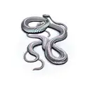 snake and ivy tattoo design idea