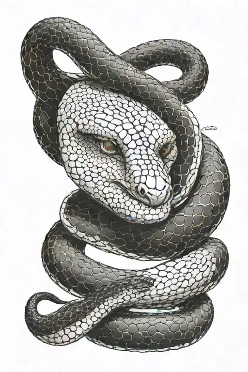 lilith snake tattoo design idea