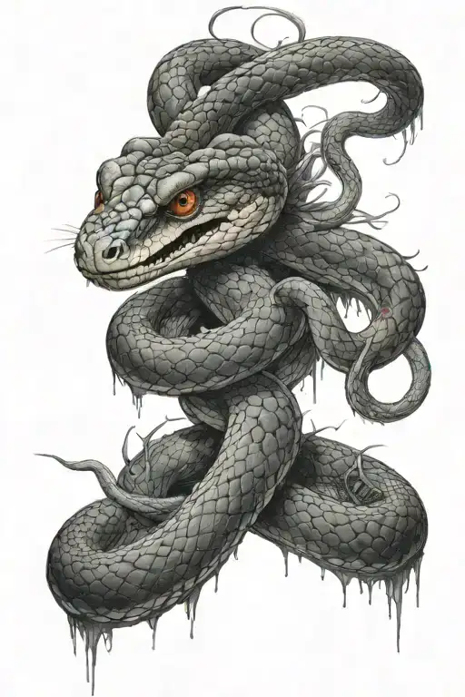 lilith snake tattoo design idea