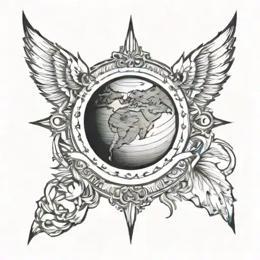 ruled by Venus planet tattoo design idea