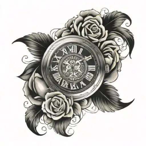watch face tattoo design idea