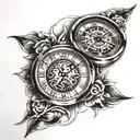 watch face tattoo design idea