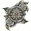 watch face tattoo design idea