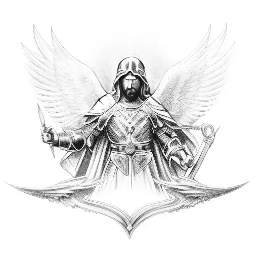 St. Michael the Archangel tattoo design idea