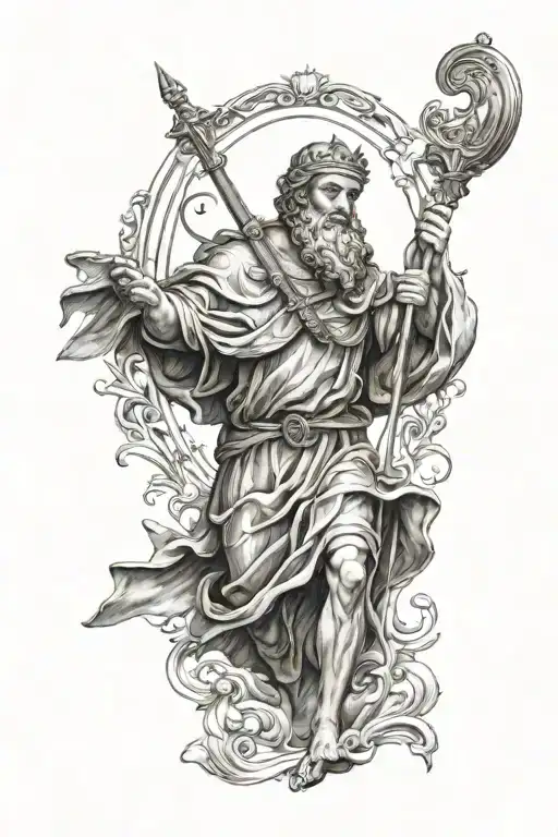 saint christopher  tattoo design idea