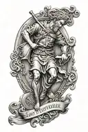 saint christopher protect us tattoo design idea