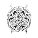 norse odin knotwork large tattoo design idea