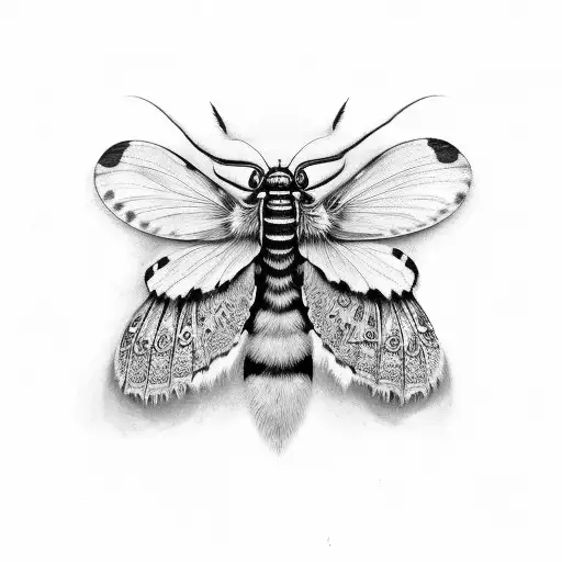 death head moth tattoo design idea