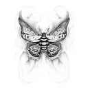 death head moth tattoo design idea