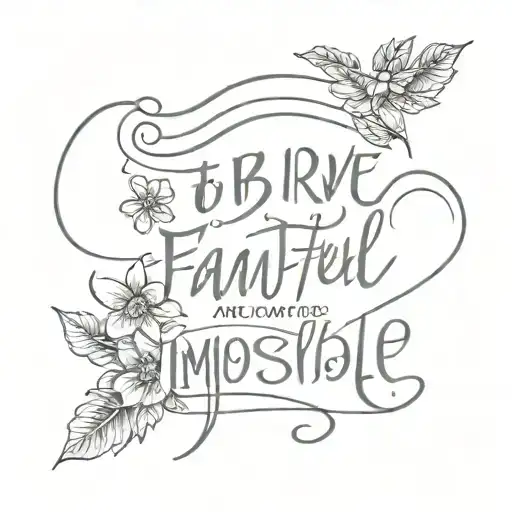 To the brave and the faithful nothing is impossible  tattoo design idea
