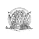 great Zimbabwe with Chilojo Cliffs , Nyami Nyami and Sabi stars tattoo design idea