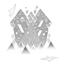 great Zimbabwe with Chilojo Cliffs , Nyami Nyami and Sabi stars tattoo design idea