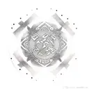 the 運 symbol with a 22 in front tattoo design idea