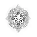 the 運 symbol with a 22 in front tattoo design idea