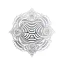 the 運 symbol with a 22 in front tattoo design idea