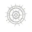 half of sun tattoo design idea